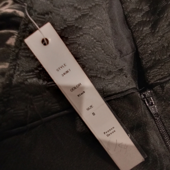 Bebe Vintage Fresco Black Dress Size 8 - Picture 5 of 6